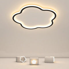 Could Shaped White Black Flush Mount Light for Restaurant Study Bedroom