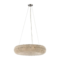 10 Light 1 Tier LED Crystal Drum Chandelier from the Crystal Ring Collection