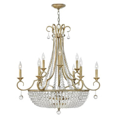 12 Light 2 Tier Draped Chandelier from the Caspia Collection
