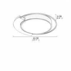 Modern Circular Flush Mount Ceiling Light Light 1 Light