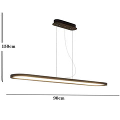 Rounded Corners Strip LED Modern Pendant Lighting Chandelier Hanging Lamp