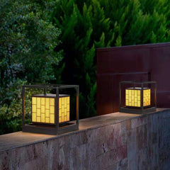 Vintage Window Grilles Decor Waterproof Modern Solar Lights Outdoor Post Lamp