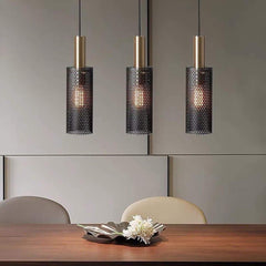 Cylinder Hanging Pendant Lights Metal Modern LED Bedroom Ceiling Lights