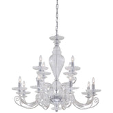 12 Light 2 Tier Candle Style Chandelier from the Metropolitan Collection