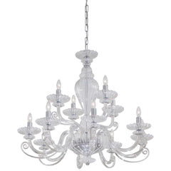 12 Light 2 Tier Candle Style Chandelier from the Metropolitan Collection