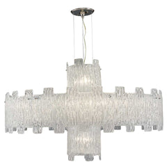 14 Light 47" Wide Crystal 3 Tier Waterfall Chandelier with Clear Glass Diffusers from the Metropolitan Collection