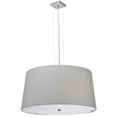 36" W Cilindro Ivory Fabric Tapered Pendant