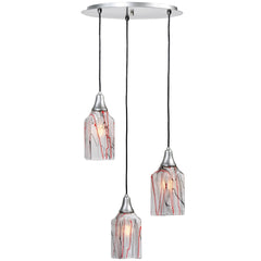 19" W Licorice 3 Light Shower Flush Mount Ceiling Fixture