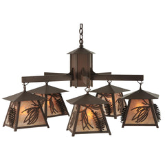 40" W Stillwater Scotch Pine 5 Light Chandelier