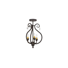 Antonia 3 Light 12" Wide Semi-flush Ceiling Fixture