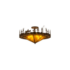 Fishtracks 6 Light 36" Wide Semi-Flush Ceiling Fixture