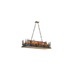 6 Light 54" Wide Billiard Linear Pendant