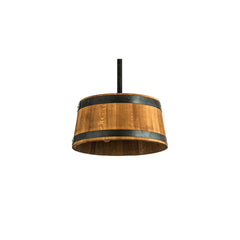 3 Light 25" Wide Wood Pendant