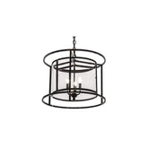 3 Light 22" Wide Taper Candle Pendant