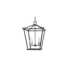 4 Light 34" Wide Taper Candle Pendant