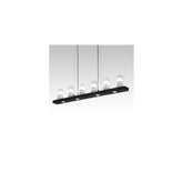 6-lichts 112 cm brede lineaire hanglamp voor stompkaarsen