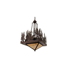 4 Light 28" Wide Abstract Pendant