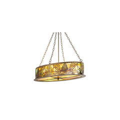 4 Light 36" Wide Abstract Linear Pendant