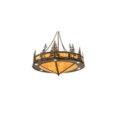 6 Light 41" Wide Abstract Pendant