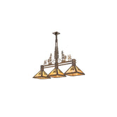 3 Light 45" Wide Linear Pendant