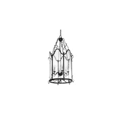 6 Light 24" Wide Taper Candle Pendant