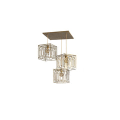 3 Light 32" Wide Abstract Multi Light Pendant