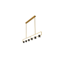 6-lichts 183 cm brede lineaire hanglamp