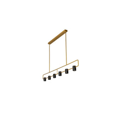 6-lichts 183 cm brede lineaire hanglamp
