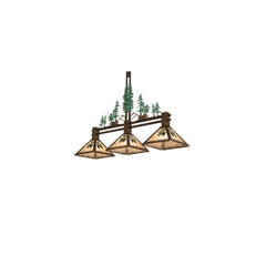 3 Light 45" Wide Abstract Linear Pendant