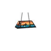 6 Light 33" Wide Billiard Linear Pendant