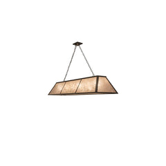 6-lichts 70" brede lineaire hanglamp