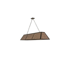 6-lichts 70" brede lineaire hanglamp