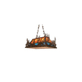 6 Light 36" Wide Abstract Linear Pendant