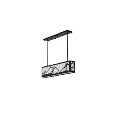 4 Light 34" Wide Linear Pendant