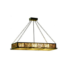 48" L Mountain Pine Oblong Inverted Chandelier