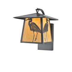 12" W Stillwater Heron Curved Arm Wall Sconce