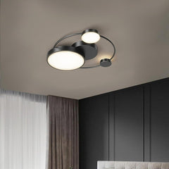 Artistic Circles Design Dimmable LED Modern Flush Mount Ceiling Lights
