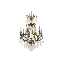 12 Light 38.25" Width 1 Tier Candle Style Crystal Chandelier from the Vintage / Crystal Collection