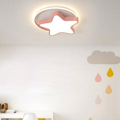 Nordic Creatief Vijfpuntig Sterontwerp Driekleurig Dimbaar LED Plafondlamp