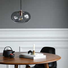 Elongated Globe Glass LED Nordic Pendant Light Hanging Lamp Island Lights