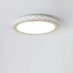 Circular Geometric Pattern LED White Modern Ceiling Light Flush Mount Lighting