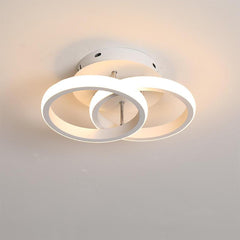 2 Circle Flush Mount Lighting Fixtures Metal LED Living Room Ceiling Lights
