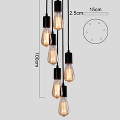 Cluster Teardrop Pendant Light Braided Island Industrial Pendant Lighting