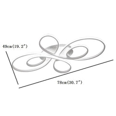 Ornate Flush Mount Ceiling Light Wave Nordic Silica Gel LED Light