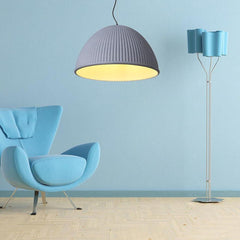 Inverted Cup Design Industrial Pendant Lighting LED Glass Metal Cement Ceiling Light