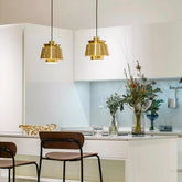 Creative Cylindrical Electroplated Metal LED Modern Pendant Lighting