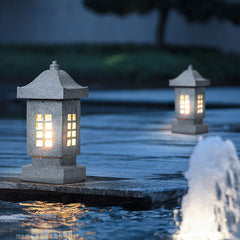 Unique Outdoor Waterproof Imitation Stone Pillar Landscape Lighting Decorative Lamp