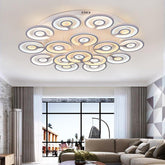 Round Flower Shaped LED Modern Flush Mount Lighting Ceiling Lights Hanging Light