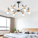 6-lichts gewei-vormige LED Scandinavische Kroonluchters Plafondlampen Hanglamp