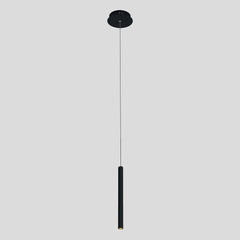 Thin Stick Shaped Black Pendant Light with Downlight Integrated LED Light
